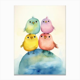 Watercolor Birds Canvas Print