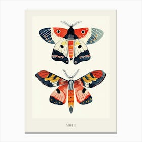 Colourful Insect Illustration Moth 37 Poster Canvas Print