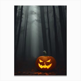 Witch With Pumpkins 3 1 Canvas Print