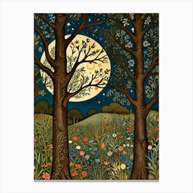 William Morris Moonlight In The Woods 81 Canvas Print