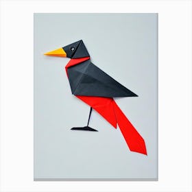 Cormorant 1 Origami Bird Canvas Print