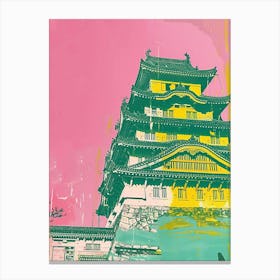 Himeji Japan Duotone Silkscreen 8 Canvas Print