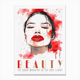 Beauty Lettering Canvas Print