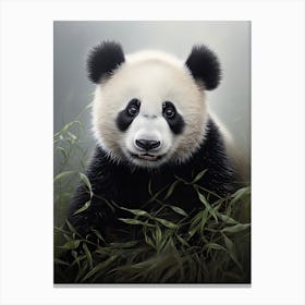 Panda Art In Photorealism Style 1 Canvas Print