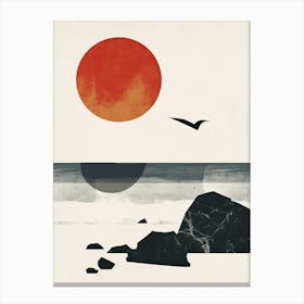 The Ocean, Sweden Minimalism Canvas Print