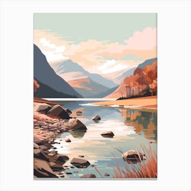 Lake District National Park England 1 Hiking Trail Landscape Canvas Print