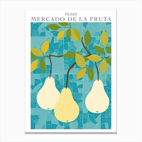 Mercado De La Fruta Pears Illustration 2 Poster Canvas Print