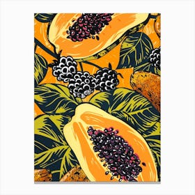 Papaya Fabric Canvas Print