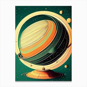 Planetarium Vintage Sketch Space Canvas Print