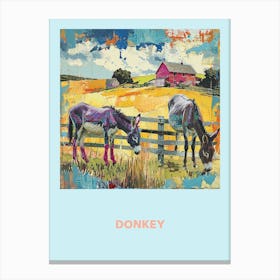 Donkeys Collage Poster 5 Canvas Print