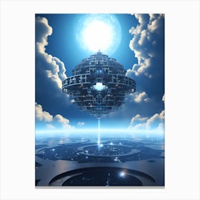 Spaceship In The Sky 1 Canvas Print