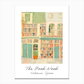 Valencia, Spain The Book Nook Pastel Colours 3 Poster Canvas Print