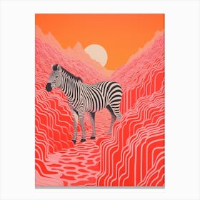 Zebra Linework Pattern 1 Canvas Print