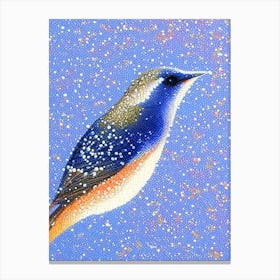 Swallow Pointillism Bird Canvas Print
