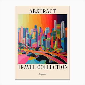 Abstract Travel Collection Poster Singapore 1 Canvas Print