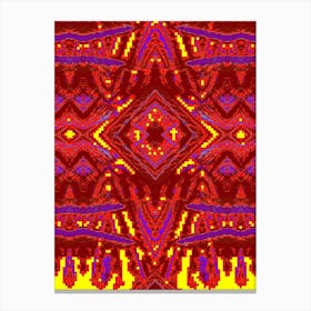 Red, Yellow, And Blue Abstract Pattern Canvas Print