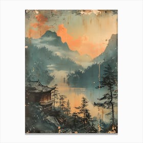 Antique Chinese Landscape Painting 3 Canvas Print