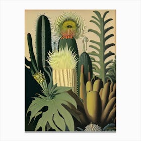 Chamaecereus Silvestrii Rousseau Inspired Garden 2 Canvas Print