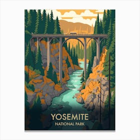 Yosemite National Park Vintage Travel Poster 4 Canvas Print