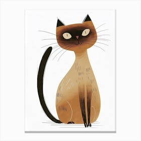 Siamese Cat Clipart Illustration 1 Canvas Print