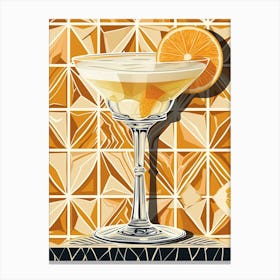 Art Deco Cocktail In A Martini Glass 3 Canvas Print