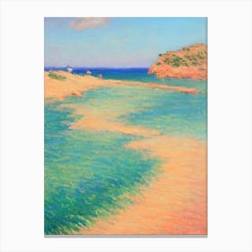 Voutoumi Beach Antipaxos Greece Monet Style Canvas Print