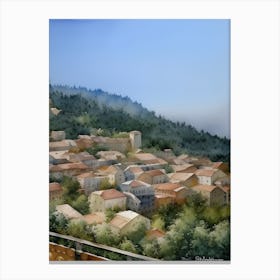 Village In The Mountains Canvas Print