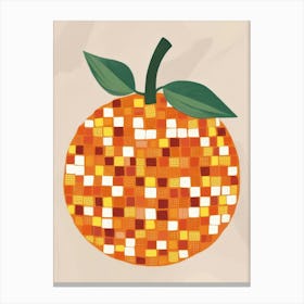 Orange Mosaic 45 Canvas Print