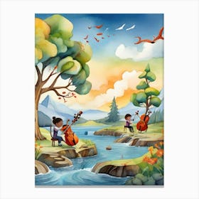 Forest Violins Canvas Print