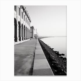 Ancona, Italy,  Black And White Analogue Photography  1 Canvas Print