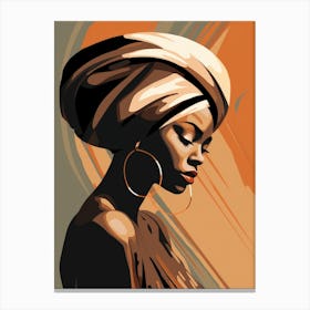 African Woman In A Turban Canvas Print