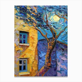 Tree In The Moonlight 2 Canvas Print