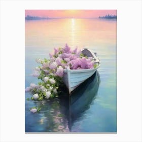 Lila Boat Canvas Print