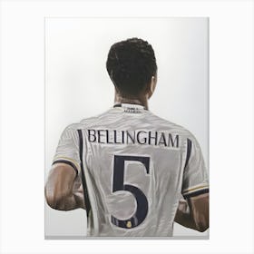 Jude Bellingham Inspired Football Canvas Print