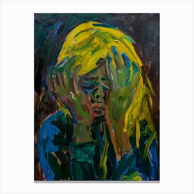 Woman With Yellow Hair Canvas Print