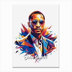 John Legend 03 Portrait Music Icon Style WPAP Pop Art Canvas Print