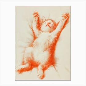 Cat Laying Down Canvas Print