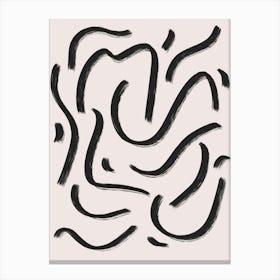 Drawing Of Wavy Lines Canvas Print