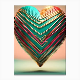 Wired Up Heart Canvas Print