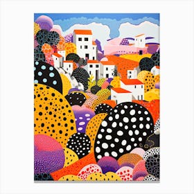 Civitavecchia, Italy, Illustration In The Style Of Pop Art 4 Canvas Print