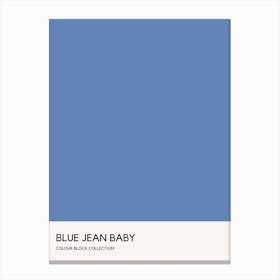 Blue Jean Baby Colour Block Poster Canvas Print