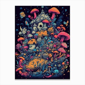 Psychedelic Mushrooms 1 Canvas Print