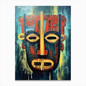 Ritual Rhythms; African Tribal Mask Dance Canvas Print