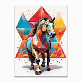 Geometric Horse Canvas Print