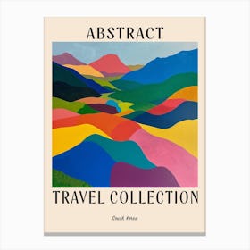 Abstract Travel Collection Poster South Korea 4 Canvas Print