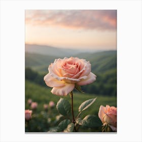 Sunset Roses Canvas Print