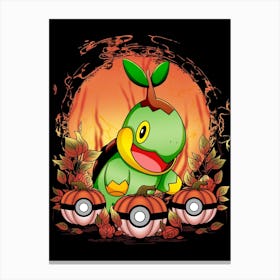 Turtwig Spooky Night - Pokemon Halloween Canvas Print