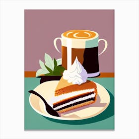 Irish Coffee Cake Dessert Pop Matisse Flower Canvas Print
