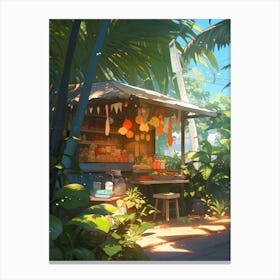 Hawaiian Hut Canvas Print