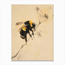 Andrena Bee Storybook Illustration 31 Canvas Print